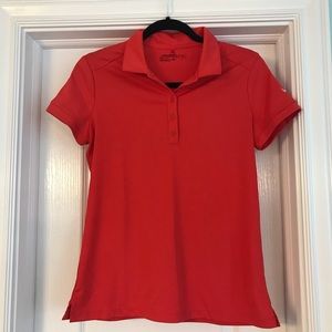 WMNs Red Nike Dri-Fit Golf Polo, Size M